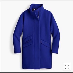 J.Crew Cocoon Coat Italian Stadium Cloth Blue Sz 2